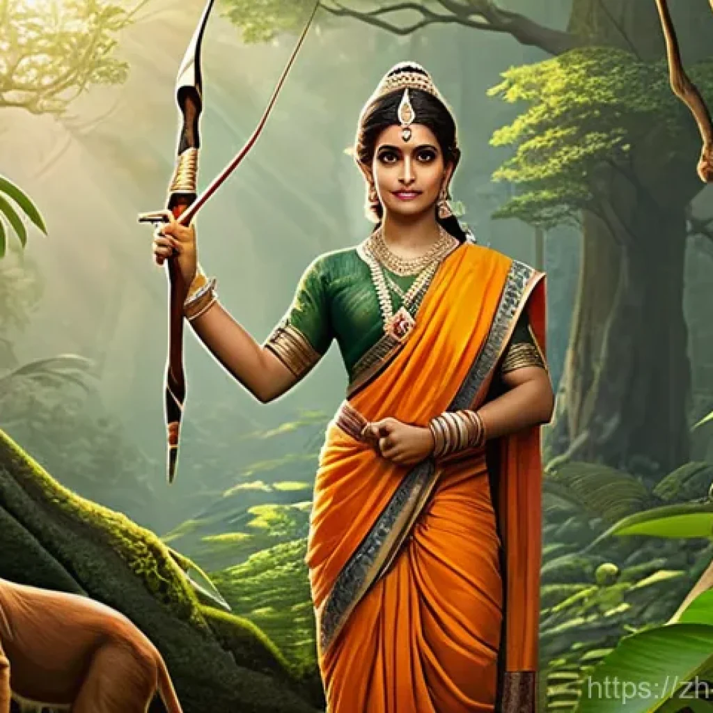 힌두교와 세계 문학 - **Prompt: "Epic Tale of Devotion and Resilience in Ancient India"**
    A highly detailed, realistic...