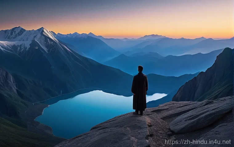 힌두교 철학 베단타 - **Prompt 1: Inner Peace in a Modern World**
    "A serene, gender-neutral person in their late 20s t...