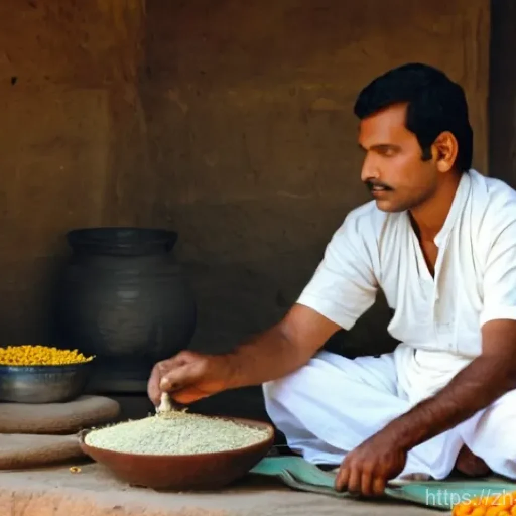 힌두교 카스트 제도 - **Prompt:** A serene, sun-drenched ancient Indian village scene during the Vedic era. In the foregro...