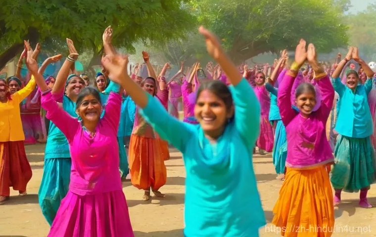 힌두교 축제 홀리 - **Vibrant Color Splash Extravaganza**
    "A joyous, energetic wide shot capturing a lively Holi fes...