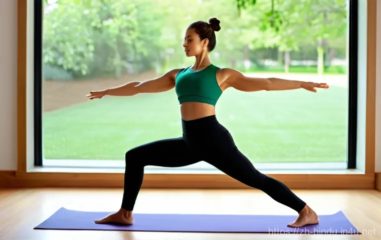 힌두교 요가 수행 - **Prompt: Deep Breathwork and Inner Harmony**
    A gender-neutral person, fully clothed in comforta...