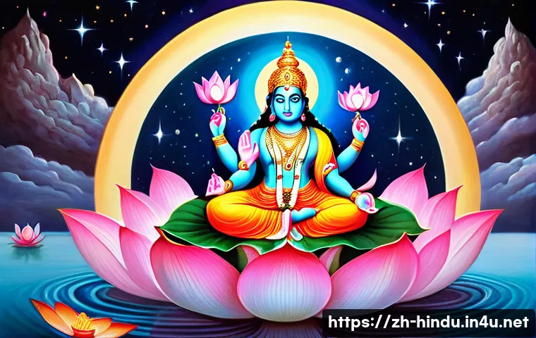 힌두교 상징 로투스 꽃 관련 이미지 2